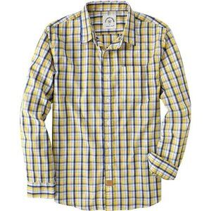 Mens Cotton Plaid Button Up Shirt Long Sleeve Casual Soft Vintage Fit